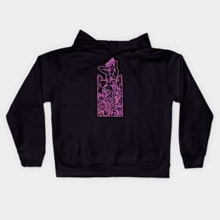 Alphonse Mucha Amethyste Pink Neon Kids Hoodie